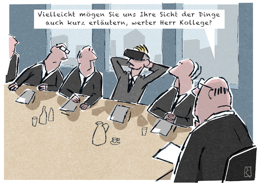 Cartoon: VR Brille (medium) by Jan Rieckhoff tagged virtuelle,realität,vr,virtual,reality,3d,video,brille,head,mounted,display,künstliche,scheinbare,wirklichkeit,digital,unternehmen,firma,sitzung,meeting,konferenz,besprechung,cartoon,comic,witz,karikatur,jan,rieckhoff,virtuelle,realität,vr,virtual,reality,3d,video,brille,head,mounted,display,künstliche,scheinbare,wirklichkeit,digital,unternehmen,firma,sitzung,meeting,konferenz,besprechung,cartoon,comic,witz,karikatur,jan,rieckhoff