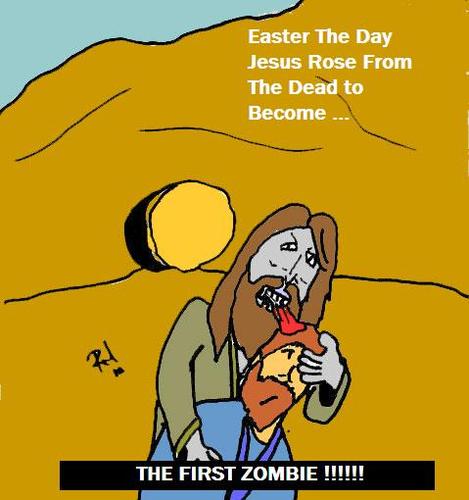 Cartoon: Back from the dead (medium) by Mewanta tagged easter,zombie,jesus