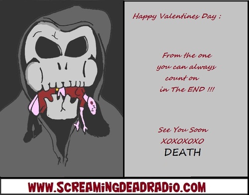 Cartoon: Loving Death (medium) by Mewanta tagged valentines,hate,death,grim,reaper,twisted,humor