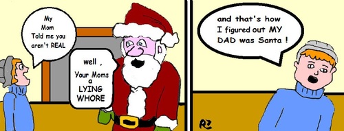 Cartoon: The Real Santa is ..... (medium) by Mewanta tagged christmas,santa,claus,holiday