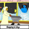 Cartoon: Shopping (small) by Mewanta tagged libya dead death nato un rebels gadaffi