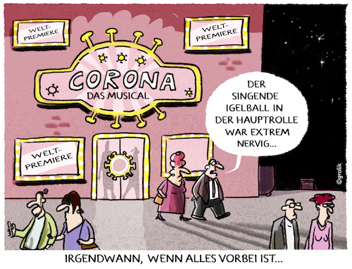 Cartoon: 2021 oder 2022... (medium) by markus-grolik tagged kritik,ende,theater,theaterkritik,zukunft,kontakte,corona,musical,verarbeitung,krise,trauma,bewaeltigung,sozial,sozialstaat,kunst,kultur,kritik,ende,theater,theaterkritik,zukunft,kontakte,corona,musical,verarbeitung,krise,trauma,bewaeltigung,sozial,sozialstaat,kunst,kultur