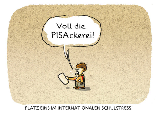 Cartoon: ... (medium) by markus-grolik tagged cartoon,grolik,testung,test,fragwürdige,erhebung,stress,leistung,bildung,lernen,vergleich,internationaler,lehrkräfte,lehrer,marode,schulsystem,schule,kindder,pisa,oecd,wettbewerb