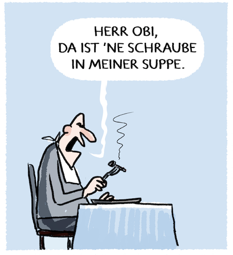 Cartoon: Wie bei Muttern.... (medium) by markus-grolik tagged obi,heimwerker,schraube,suppe,suppenwitz,kellner,ober,tagessuppe,obi,heimwerker,schraube,suppe,suppenwitz,kellner,ober,tagessuppe