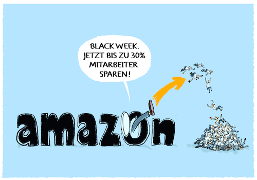 Cartoon: Bezos feuert.... (medium) by markus-grolik tagged amazon,jeff,bezos,online,techriesen,google,twitter,facebook,kündigungswelle,kündigungen,arbeitsplätze,tech,black,week,inflation,wirtschaft,konsum,rezession,amazon,jeff,bezos,online,techriesen,google,twitter,facebook,kündigungswelle,kündigungen,arbeitsplätze,tech,black,week,inflation,wirtschaft,konsum,rezession