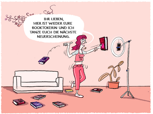 Cartoon: Booktokertrend... (medium) by markus-grolik tagged buchmesse,buch,tiktok,trend,literatur,unterhaltung,leser,verlage,buchhandel,deutschland,influencer,socialmedia,instagram,marketing,verkaufszahlen,werbung,young,adult,bestseller,buchmesse,buch,tiktok,trend,leser,verlage,buchhandel,deutschland,influencer,socialmedia,instagram,marketing,verkaufszahlen,werbung,young,adult,bestseller