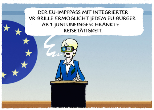 Cartoon: EU Kommission... (medium) by markus-grolik tagged eu,europaimpfpass,pandemie,kommission,ursula,von,der,leyen,corona,tourismus,eu,europaimpfpass,pandemie,kommission,ursula,von,der,leyen,corona,tourismus