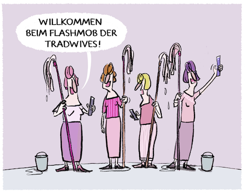 Cartoon: Flashmob-Tradwives... (medium) by markus-grolik tagged flashmob,socialmedia,tradwives,tradwife,hausfrauen,frauen,rollenbilder,50er,gleichberechtigung,emanzipation,feminismus,instagram,insta,tiktok,haushalt,herd,küche,flashmob,socialmedia,tradwives,tradwife,hausfrauen,frauen,rollenbilder,50er,gleichberechtigung,emanzipation,feminismus,instagram,insta,tiktok,haushalt,herd,küche