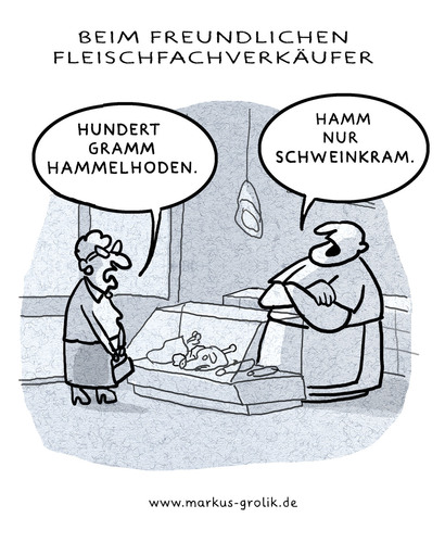 Cartoon: Fleischfachverkäufer (medium) by markus-grolik tagged flesich