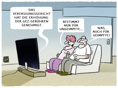 Cartoon: GEZ-Gebuehren (medium) by markus-grolik tagged gez,gebuehren,verfassungsgericht,information,internet,nachrichten,rundfunk,tv,deutschland,geimpfte,ungeimpfte,neid,soziale,spaltung,beschraenkungen,politik,gez,gebuehren,verfassungsgericht,information,internet,nachrichten,rundfunk,tv,deutschland,geimpfte,ungeimpfte,neid,soziale,spaltung,beschraenkungen,politik