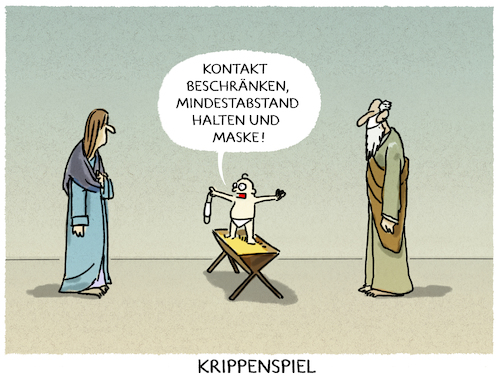 Cartoon: Krippenspiel... (medium) by markus-grolik tagged aha,regel,karikatur,krippe,jesus,weihnachten,kontakt,kontakte,kontaktbeschränkung,maske,schutzmaske,mindestabstand,regeln,corona,krippenspiel,abstand,social,distancing,aha,regel,karikatur,krippe,jesus,weihnachten,kontakt,kontakte,kontaktbeschränkung,maske,schutzmaske,mindestabstand,regeln,corona,krippenspiel,abstand,social,distancing