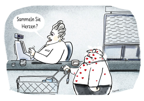 Cartoon: Kundenbindung... (medium) by markus-grolik tagged alltag,pay,back,punkte,einkauf,konsum,supermarkt,discount,kundenbindung