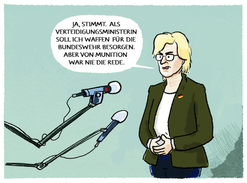 Cartoon: Mangelerscheinung Bundeswehr (medium) by markus-grolik tagged lambrecht,verteidigungsministerin,deutschland,spd,bundeswehr,munition,sondervermoegen,zeitenwende,nato,lambrecht,verteidigungsministerin,deutschland,spd,bundeswehr,munition,sondervermoegen,zeitenwende,nato