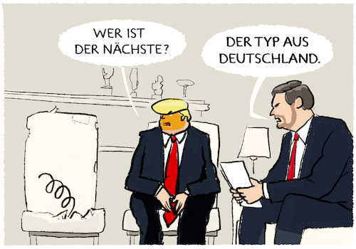 Cartoon: Merzbesuch im Oval Office... (medium) by markus-grolik tagged bundeskanzler,merz,donald,trump,oval,office,weisses,haus,usa,us,berlin,deutschland,europa,eu,zoelle,zollkrieg,nato,jd,vance,antrittsbesuch,bundeskanzler,merz,donald,trump,oval,office,weisses,haus,usa,us,berlin,deutschland,europa,eu,zoelle,zollkrieg,nato,jd,vance,antrittsbesuch