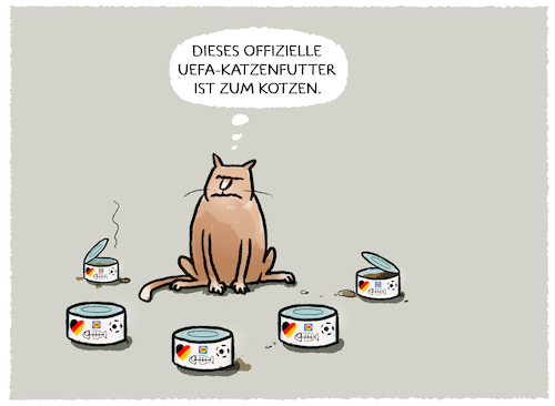 Cartoon: Noch nicht in EM-Stimmung... (medium) by markus-grolik tagged uefa,vermarktung,marketing,europameisterschaft,nationalmannschaft,katze,katzenfutter,brot,und,spiele,ablenkung,tv,tore,titel,pokal,fifa,sportereignisse,dfb,fussball,uefa,vermarktung,marketing,europameisterschaft,nationalmannschaft,katze,katzenfutter,brot,und,spiele,ablenkung,tv,tore,titel,pokal,fifa,sportereignisse,dfb,fussball