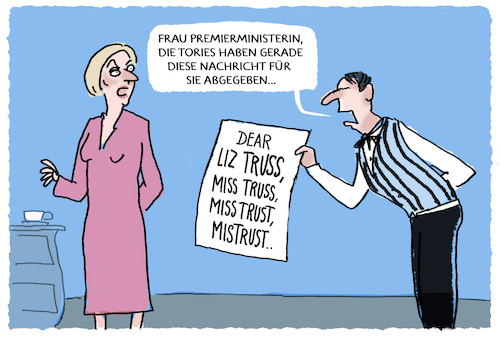 Cartoon: Parteifreunde... (medium) by markus-grolik tagged liz,truss,london,premierministerin,tories,misstrauen,grossbritannien,liz,truss,london,premierministerin,tories,misstrauen,grossbritannien