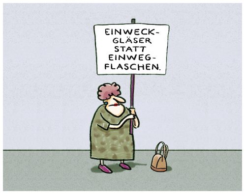 Cartoon: Protest (medium) by markus-grolik tagged einweg,mehrweg,umwelt,nachhaltigkeit,protest,pfand,einweg,mehrweg,umwelt,nachhaltigkeit,protest,pfand