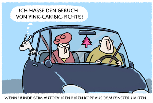 Cartoon: Raumduftbaum (medium) by markus-grolik tagged raumduftbaum,auto,hund,beifahrer,autofahrer,geruch,innenraum,duftbaum,pink,caribic,fichte,hundebesitzer,herrchen,frauchen,autofahren,raumduftbaum,auto,hund,beifahrer,autofahrer,geruch,innenraum,duftbaum,pink,caribic,fichte,hundebesitzer,herrchen,frauchen,autofahren