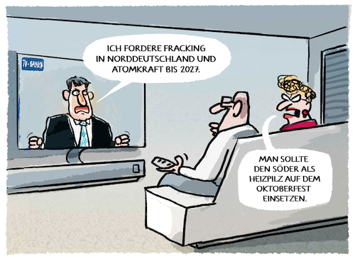 Cartoon: Söders heisse Luft... (medium) by markus-grolik tagged soeder,csu,bayern,atomkraft,akw,frackinggas,energiekrise,fracking,schleswig,holstein,windkraft,solarenegie,windraeder,oktoberfest,populismus,heizpilz,soeder,csu,bayern,atomkraft,akw,frackinggas,energiekrise,fracking,schleswig,holstein,windkraft,solarenegie,windraeder,oktoberfest,populismus,heizpilz