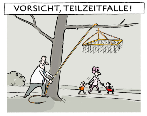 Cartoon: Teilzeitfalle... (medium) by markus-grolik tagged teilzeitfalle,teilzeit,ehe,ehegatten,splitting,altersarmut,frau,mutter,alleinerziehung,carearbeit,pflege,kinder,erziehung,arbeitgeber,arbeit,renteanspruch,teilzeitfalle,teilzeit,ehe,ehegatten,splitting,altersarmut,frau,mutter,alleinerziehung,carearbeit,pflege,kinder,erziehung,arbeitgeber,arbeit,renteanspruch