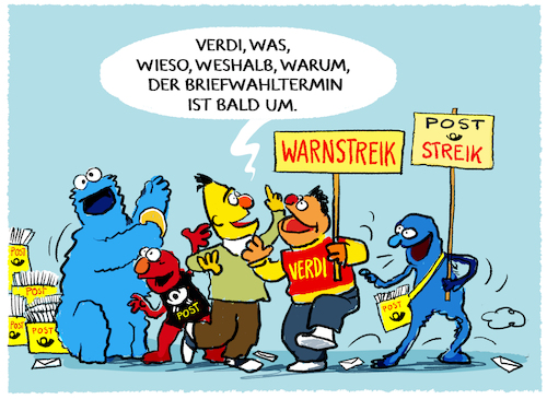 Verdi Streikaufruf bei Post...