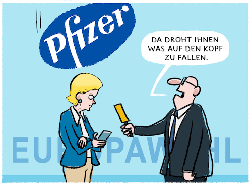 Cartoon: Von der Leyen und Pfizer... (medium) by markus-grolik tagged eu,europa,europawahl,pfizergate,corona,impfstoffe,sms,pfizer,ceo,bruessel,ursula,von,der,leyen,europaeischen,staatsanwaltschaft,eppo,impfstoffbeschaffung,eu,europa,europawahl,pfizergate,corona,impfstoffe,sms,pfizer,ceo,bruessel,ursula,von,der,leyen,europaeischen,staatsanwaltschaft,eppo,impfstoffbeschaffung