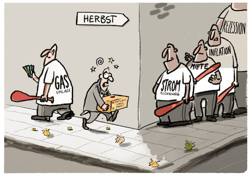 Cartoon: Von Paket zu Paket.. (medium) by markus-grolik tagged entlastungspaket,inflation,gasumlage,strompreise,miete,rezession,paket,entlastungspaket,inflation,gasumlage,strompreise,miete,rezession
