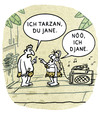 Cartoon: ... (small) by markus-grolik tagged geschlechterrollen,musik,klischee,hip,hop,disco,grolik,cartoon
