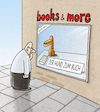 Cartoon: ... (small) by markus-grolik tagged buch buchladen hund literatur leser lesen print books and more
