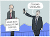 Cartoon: Auf der Zugspitze... (small) by markus-grolik tagged zugspitze,gipfeltreffen,merz,soeder,cdu,csu,bayern,regierung,berlin,deutschland,100,tage,fazit,sommerpause,presse