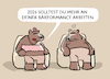 Cartoon: Auf ein Neues... (small) by markus-grolik tagged 2026,2025,neujahr,silvester,selbstoptimierung,mann,frau,performance,vorsätze,bär,bärformance,jahreswechsel