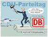 Cartoon: CDU will Bahn zerschlagen... (small) by markus-grolik tagged cdu,merz,sofortprogramm,parteitag,wahlkampf,infrastruktur,anzelkandidat,wissing,bahnzerschlagung,verkehr,bahnkonzern