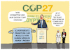 Cartoon: COP 27 (small) by markus-grolik tagged fussabdruck,verursacher,klimawandel,ausstoss,emissionen,fossile,energie,oel,gas,kohle,industrielaender,wirtschaft