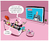 Cartoon: ESC-Weekend... (small) by markus-grolik tagged europa,eurovision,song,contest,party,diversitaet,basel,schweiz,musik,nachrichten,wahnsinn,flucht,news,alltag,abschalten,karikatur,esc,wochenende