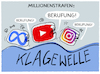Cartoon: Google und Meta verklagt... (small) by markus-grolik tagged google,meta,konzerne,internet,plattformen,usa,jugendschutz,klagewelle,new,mexiko