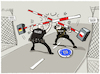Cartoon: Grenzkontrollen von Nachbarn (small) by markus-grolik tagged deutschland,merz,migration,polen,tusk,grenzkontrollen,fluechtlinge,schengenraum,dublinverfahren,asyl,einreise,handel,wirtschaft