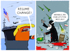 Cartoon: Kampf um den Iran... (small) by markus-grolik tagged usa,iran,mullah,trump,flugzeugtraeger,militaer,atombombe,uran,anreicherung,krieg,militaerschlag,naher,osten,teheran,israel,regime,change,terror