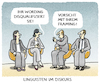 Cartoon: Kommunikation (small) by markus-grolik tagged linguistik,linguisten,framing,wording,sprache,kommunikation,talk,talkshow,format,deutschland,winssenschaft,tv,experten