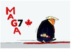 Cartoon: Maga-G7... (small) by markus-grolik tagged g7,gipfel,maga,trump,strafzoelle,kandel,zoelle,handelskrieg,wirtschaft,usa