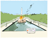 Cartoon: Reflecting pool.... (small) by markus-grolik tagged reflecting,pool,trump,washington,usa,maga,poseidon,donny,donald,präsident,hormus,iran,öl,algen