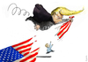 Cartoon: ...showdown... (small) by markus-grolik tagged usa vorwahlen wahlkampf trump donald hilary clinton amerika presidential primaries demokraten republikaner grolik