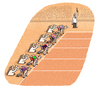Cartoon: ...Startschuss... (small) by markus-grolik tagged olympia,rio,startschuss,ioc,doping,sport,leistungsport,rekorde,sprint