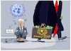 Cartoon: UN vor der Pleite... (small) by markus-grolik tagged vereinten,nationen,un,generalsekretär,antonio,guterres,pleite,trump,usa,board,of,peace,russland,china,weltordnung,großmächte