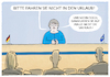 Cartoon: Urlaubswarnung (small) by markus-grolik tagged merkel,mutti,urlaub,deutschland,mallorca,reisen,tourismus