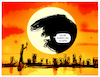 Cartoon: USA totale Sonnenfinsternis... (small) by markus-grolik tagged usa,totale,sonnenfinsternis,nordamerika,wahlkampf,trump,biden,zukunft,sonne,kanada,mexiko,great,american,eclipse,republikaner,demokaten,demokratie