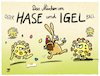 Cartoon: Wettlauf... (small) by markus-grolik tagged ostern,osterhase,corona,igel,igelball,virus,maerchen,gebrueder,grimm,deutschland,wettlauf
