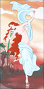 Cartoon: Dawn (small) by condemned2love tagged william,adolphe,bouguereau,dawn,allegories,symbols,female,portraits,classical,disney,crossover,red,hair,nude,cartoon