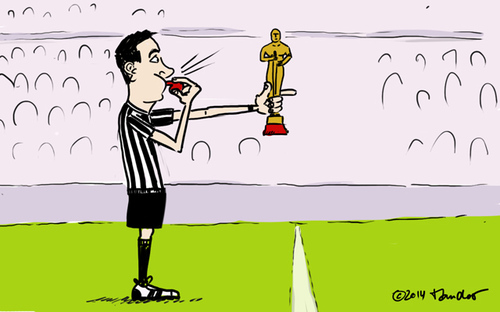Cartoon: And Oscar goes to... (medium) by Mandor tagged judge,soccer,oscar
