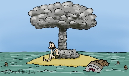 Cartoon: Deserved island (medium) by Mandor tagged desert,island,beans