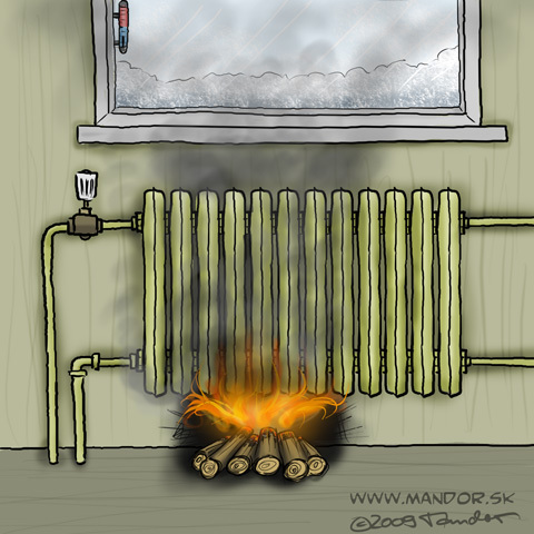 Cartoon: Heating (medium) by Mandor tagged heating